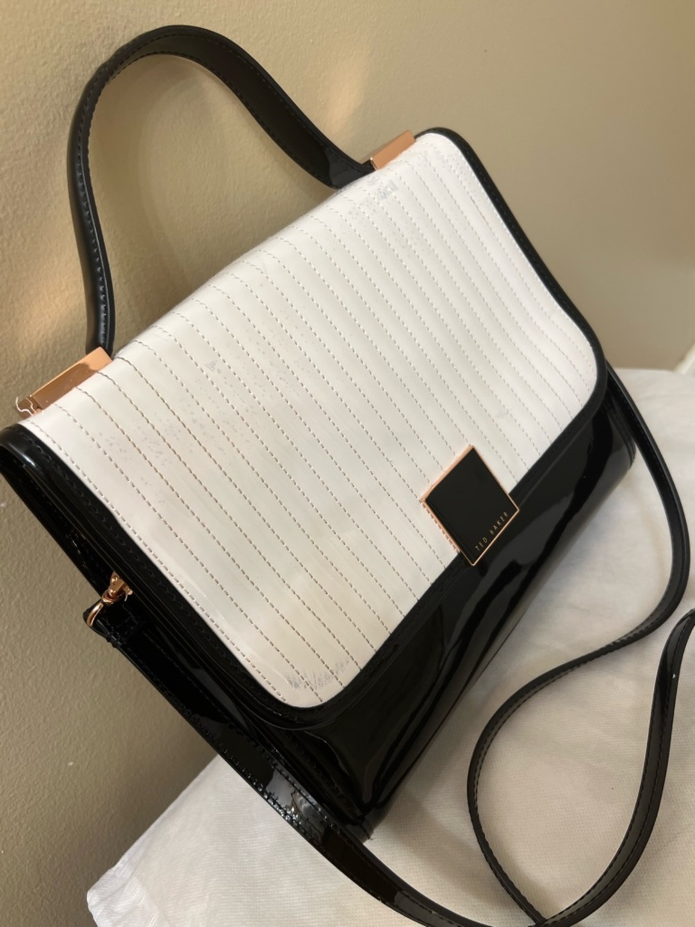 Ted Baker Patent Leather Satchel / Crossbody - Picture 11 of 17